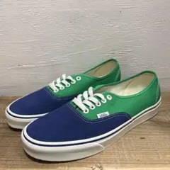 古着 27.5cm VANS Authentic グリーン ブルー スニーカー
