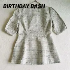 現行☆美品☆ BIRTHDAY BASH Mサイズ ツイード　トップス　ペプラム