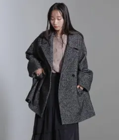 【nano universe】オーバーサイズツイードコート