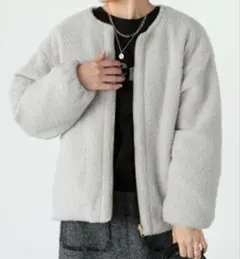 Lugnoncure」リバーシブルブルゾン F グレー レディース