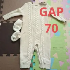 ベビーギャップ　ロンパース＆くまシューズ　70サイズ