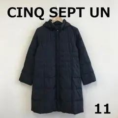 最終　H0217D16【CINQ SEPT UN】フード付きダウンコート