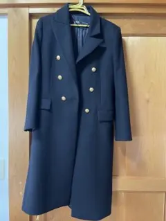 極美品 ZARA MANTECO ダブルブレスト チェスターコート ロング L 極美品】ZARA MANTECO チェスターコート ダブル ウール 赤 M