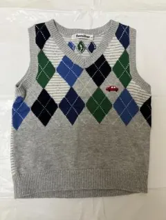 familiar ベビーニットベスト グレー