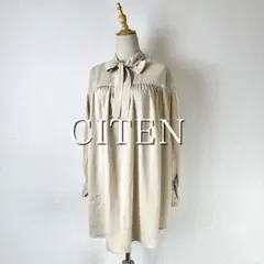 CITEN サテン ギャザー ボリュームスリーブ ブラウスのサムネイル