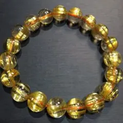 ⭐︎【天然】タイチンルチルクオーツ ブレスレット 10.5mm 32.8g