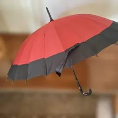 赤と黒の長傘 収納カバー付き　美品