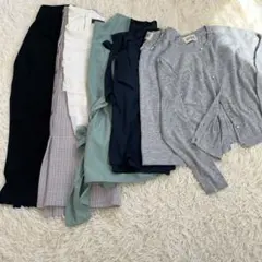 【美人百花系】オフィスカジュアル　春夏コーデまとめ売り 6点　ブルベ夏M