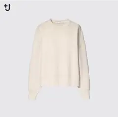 【UNIQLO +J 】ドライクロップドスウェットシャツ ナチュラル 白　M