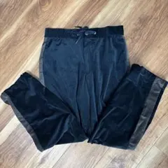 GLOBAL WORK ベロア生地　ブラックパンツ Lサイズ