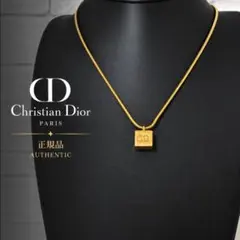DiorクリスチャンディオールCDロゴキューブネックレス ゴールドヴィンテージのサムネイル