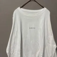 グレイル　ロゴプリント長袖Tシャツ(F)ホワイト　ゆったりオーバーサイズ