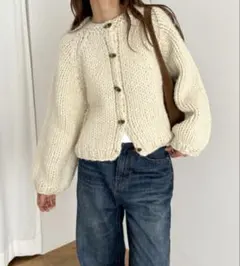 El marウール混ローゲージカーディガンキャナルジーン CANALJEAN