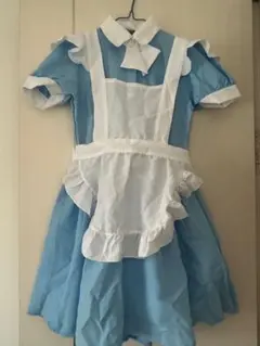 不思議の国のアリス風　水色 エプロン付きドレス⭐️値下げしました
