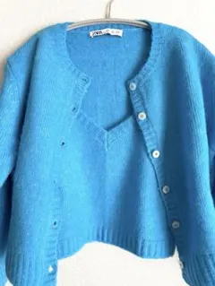 ［ZARA］カーディガン&ビスチェのセット