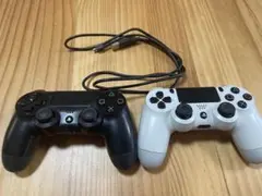 ラスト値下げジャンク品PS4 ワイヤレスコントローラー 黒 白 セット
