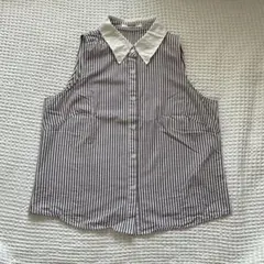 snidel ストライプ ノースリーブシャツ