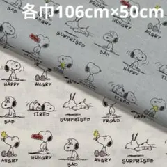 ★ スヌーピー(・´`(●)PEANUTS シーチング106cm×50cm 2色