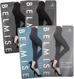 ベルミス Mスリムレギンス ブラック 2グレー 1ネイビー 1 4￼￼￼足セット