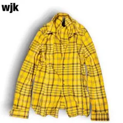 wjk 定番フックシャツ チェック柄 黄色 定価3万円 Mのサムネイル