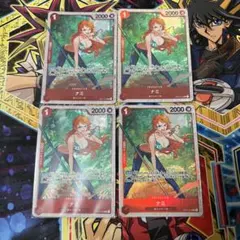 ワンピースカード　三船長集結　赤　1コス　ナミ　R 4枚セット