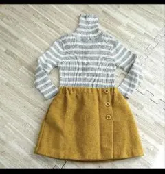 秋物⭐プティマインのおしゃれ巻スカート(100)⭐