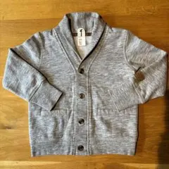 H&M ガウンカーディガン グレー 裏起毛 90cm