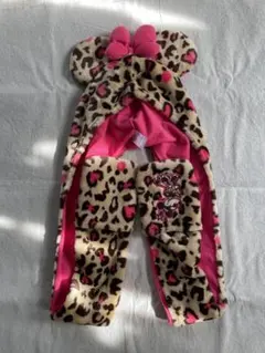 ディズニーリゾート ミニー ファンキャップ ヒョウ柄 マフラー