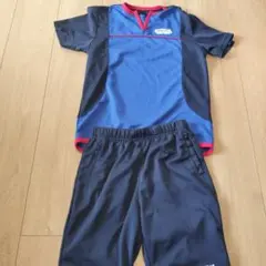 セントラルスポーツ　140cm 青色スポーツウェアセット Tシャツとショーツ