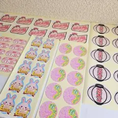 販促シール ピンク系 可愛い 5シート