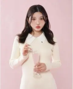 Darich カラーリブニットミニワンピース