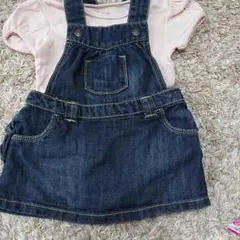 オールドネイビー  デニム ジャンパースカート 80