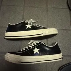 【週末セール中】ONE★STAR ワンスター ブラックレザー ALL STAR