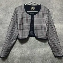 メゾピアノ 160 ボレロ ジャケット チェック フォーマル 卒業式 発表会