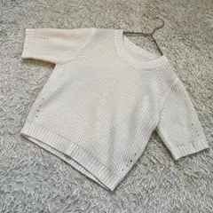 Doula Doula ドゥーラドゥーラ　半袖ニット　オフ　セーター