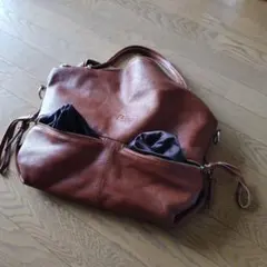 Piccino ピッチーノ 2way 本革 レザー ハンドバッグ ブラウン | Mercari