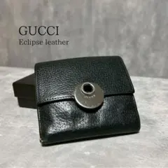 Y*u様 GUCCI グッチ 2つ折り財布 レザー 本革 エクリプス ブラック