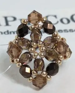 スワロフスキーハンドメイド♢スクエアリング♢No.6