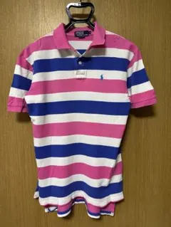【USA製】ポロ ラルフローレン ポロシャツ S トリコカラー ボーダー