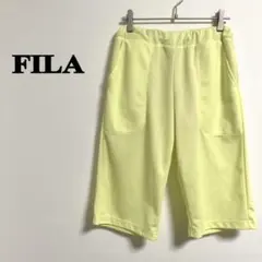 FILA 黄色　ハーフパンツ　L 無地　春夏　フィットネス　ジムウェア　運動のサムネイル