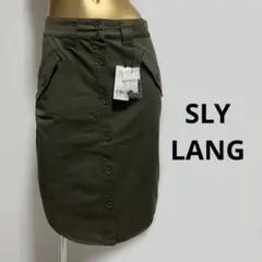 【5145】SLY LANG テールカット デザインスカート 1 カーキのサムネイル