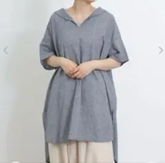 Samansa Mos2【クールコットン】柄アソートスキッパーチュニック