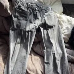 H&M リラックスフィット グレー デニムパンツ 34/30