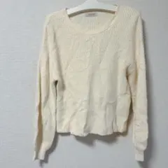 humpy アイボリー 長袖ニットセーター 3B