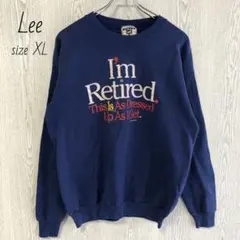 Lee リー　USA製　スウェット　トレーナー　古着　プリントロゴ　XL