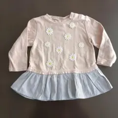 petit main フラワー刺繍 トップス 90