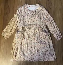 【最終価格】ZARA☆花柄ワンピース　ピンクベージュ150