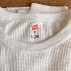 Hanes×SLOBE IENA ワッフルカットソー 長袖 ホワイト F