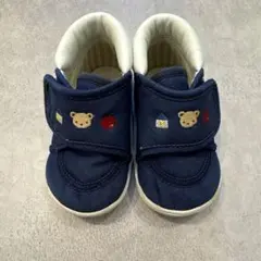 familiar ベビーシューズ 12 ネイビー