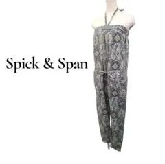 【日本製】スピック&スパン　ホルターネック　オールインワン　ペイズリー柄　綿